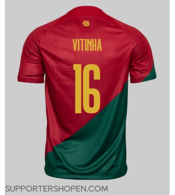 Portugal Vitinha #16 Hemma Matchtröja VM 2022 Kortärmad